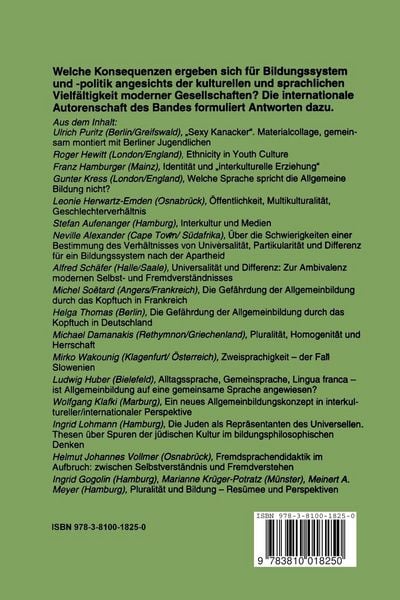 Produktbild: Pluralit&auml;t und Bildung