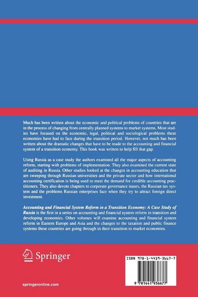 Produktbild: Accounting and Financial System Reform in a Transition Economy: A Case Study of Russia