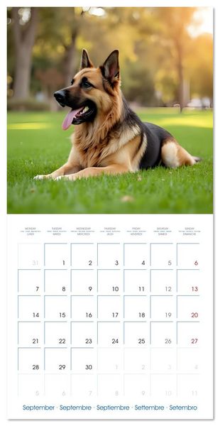 Produktbild: German Shepherds around the year (Wall Calendar 2026 12 &times; 12 Inch) CALVENDO 12 Month Wall Calendar