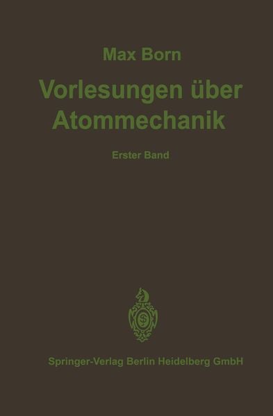 Produktbild: Vorlesungen &uuml;ber Atommechanik