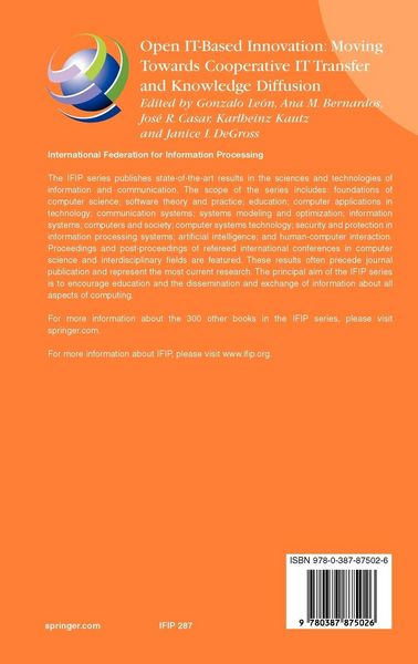 Produktbild: Open IT-Based Innovation: Moving Towards Cooperative IT Transfer and Knowledge Diffusion