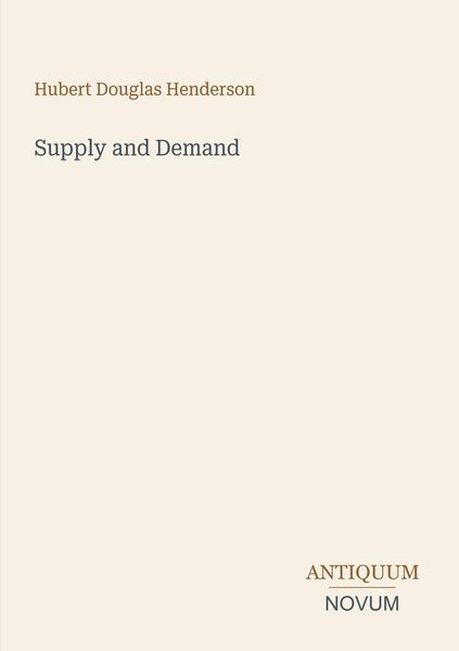 Produktbild: Supply and Demand