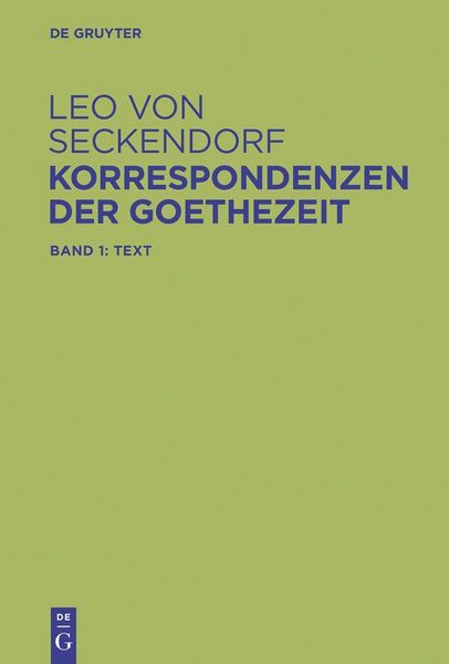 Produktbild: Korrespondenzen der Goethezeit
