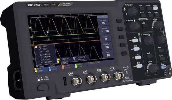 VOLTCRAFT DSO-2154 Digital-Oszilloskop 150 MHz 4-Kanal 1 GSa/s 80 kpts 8 Bit Digital-Speicher (DSO) 1 St.