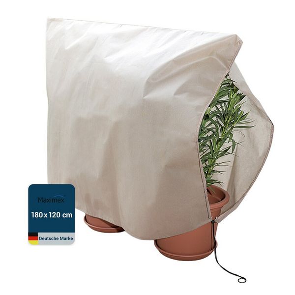 Produktbild: Pflanzenschutz-Vlies 180 x 120 cm, Beige, rei&szlig;festes Wintervlies f&uuml;r Pflanzen