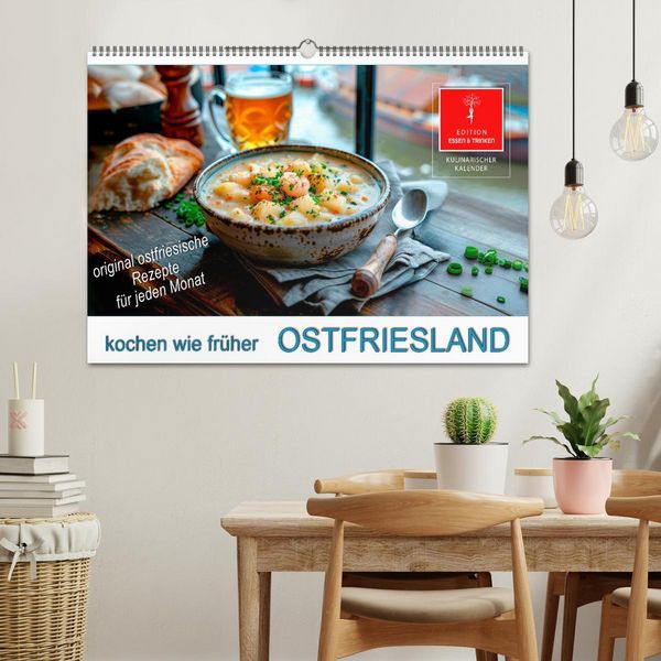 Produktbild: Ostfriesland kochen wie fr&uuml;her (Wandkalender 2026 DIN A2 quer), CALVENDO Monatskalender