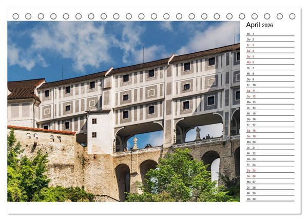 Produktbild: Ein Wochenende in Krumau (Tischkalender 2026 DIN A5 quer), CALVENDO Monatskalender