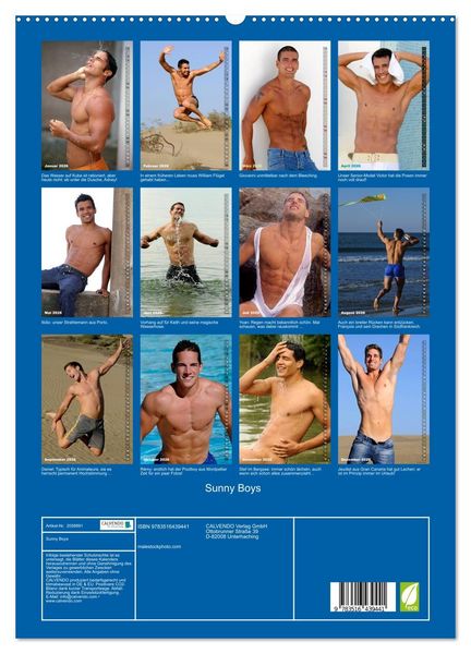 Produktbild: Sunny Boys (hochwertiger Premium Wandkalender 2026 DIN A2 hoch), Kunstdruck in Hochglanz