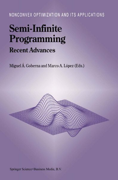 Produktbild: Semi-Infinite Programming