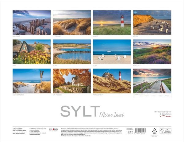 Produktbild: Sylt - Meine Insel Kalender 2027