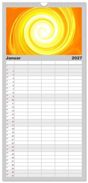Produktbild: Familienplaner 2027 - Energie-Spiralen mit 5 Spalten (Wandkalender, 21 x 45 cm) CALVENDO