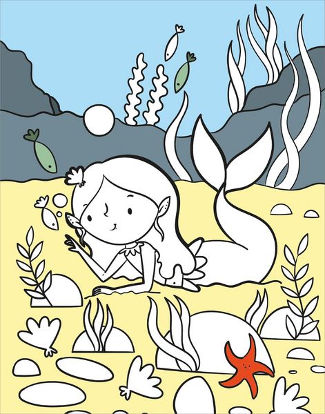Produktbild: Diamant-Malbuch Meerjungfrauen