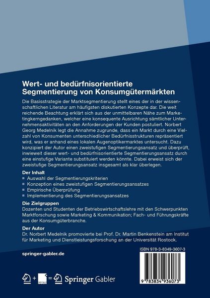 Produktbild: Wert- und bed&uuml;rfnisorientierte Segmentierung von Konsumg&uuml;term&auml;rkten