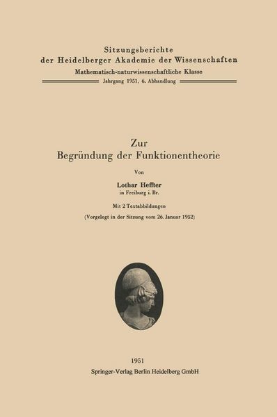 Produktbild: Zur Begr&uuml;ndung der Funktionentheorie