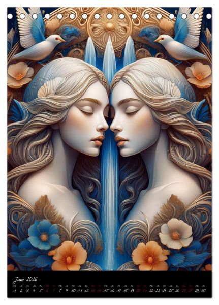 Produktbild: Fabelhafte Sternzeichen (Tischkalender 2026 DIN A5 hoch), CALVENDO Monatskalender