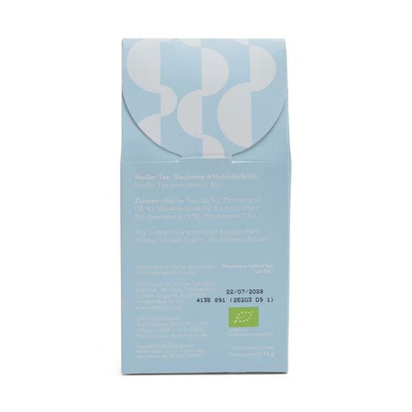Produktbild: Aromatisierter Wei&szlig;er Tee, Blaubeere & Holunderbl&uuml;te , BIO