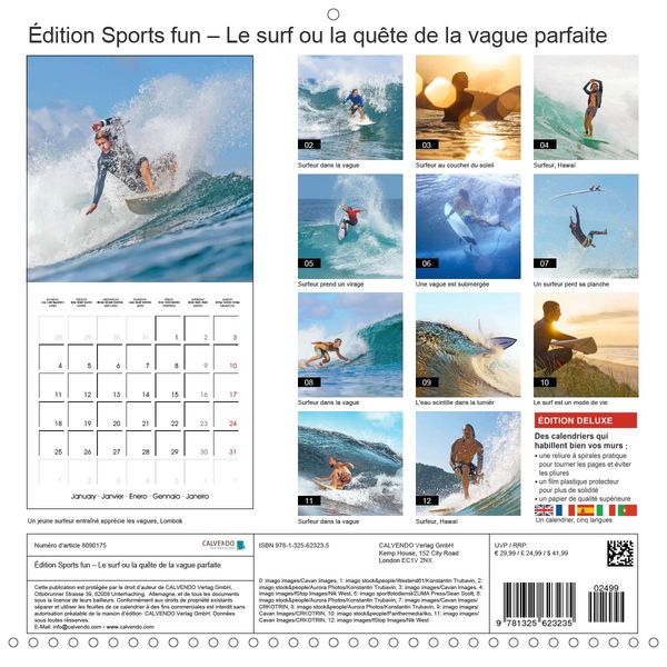 Produktbild: Calvendo, K: &Eacute;dition Sports fun - Le surf ou la qu&ecirc;te de la