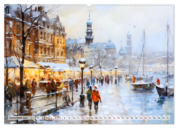 Produktbild: Hafenkante - Ein Leben mit und f&uuml;r den Hafen (hochwertiger Premium Wandkalender 2026 DIN A2 quer), Kunstdruck in Hochglanz