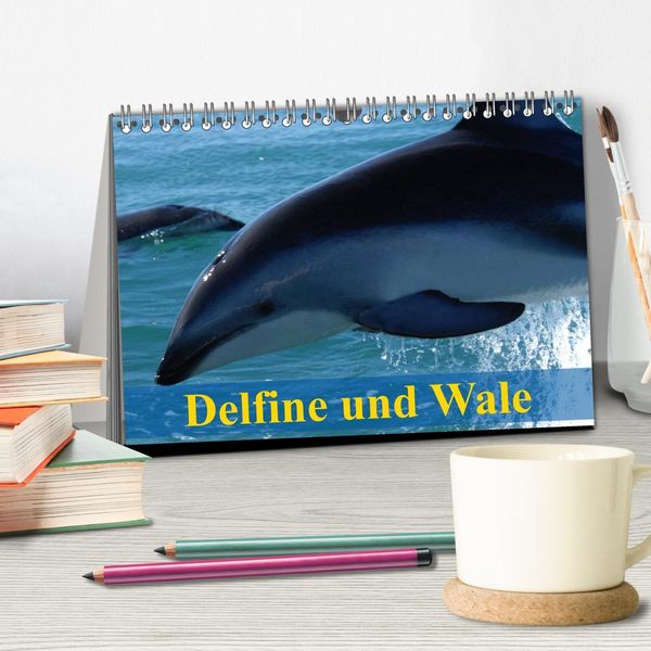 Produktbild: Delfine und Wale (Tischkalender 2026 DIN A5 quer), CALVENDO Monatskalender