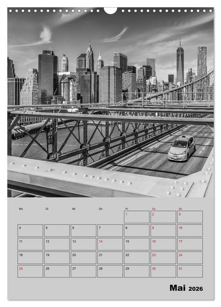 Produktbild: NEW YORK CITY Monochrome Stadtansichten (Wandkalender 2026 DIN A3 hoch), CALVENDO Monatskalender