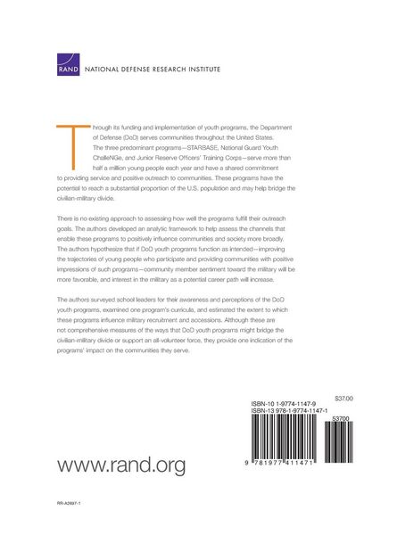Produktbild: Understanding the Impact of Department of Defense Youth Programs on Bridging the Civilian-Military Divide