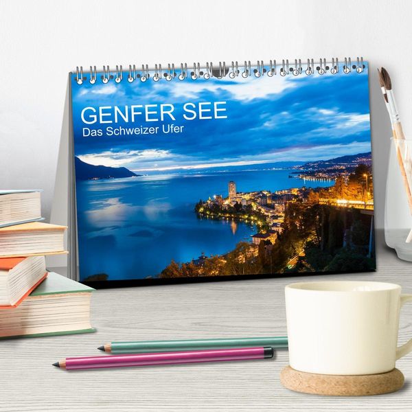 Produktbild: GENFER SEE Das Schweizer Ufer (Tischkalender 2026 DIN A5 quer), CALVENDO Monatskalender