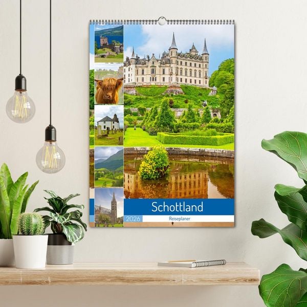 Produktbild: Schottland - Reiseplaner (Wandkalender 2026 DIN A2 hoch), CALVENDO Monatskalender