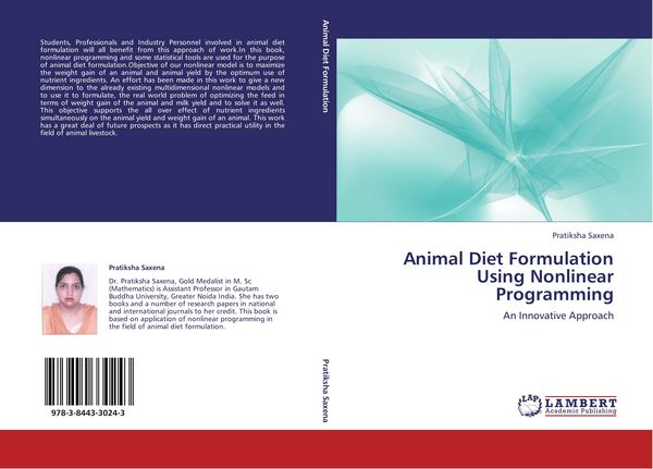Produktbild: Animal Diet Formulation Using Nonlinear Programming