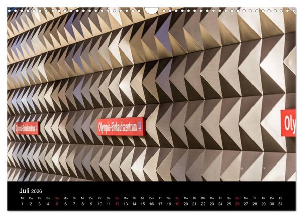 Produktbild: U-Bahn in M&uuml;nchen (Wandkalender 2026 DIN A3 quer), CALVENDO Monatskalender