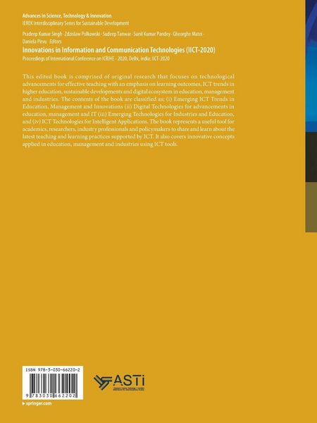 Produktbild: Innovations in Information and Communication Technologies (IICT-2020)
