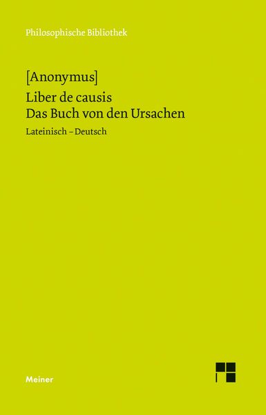 Produktbild: Liber de causis. Das Buch von den Ursachen