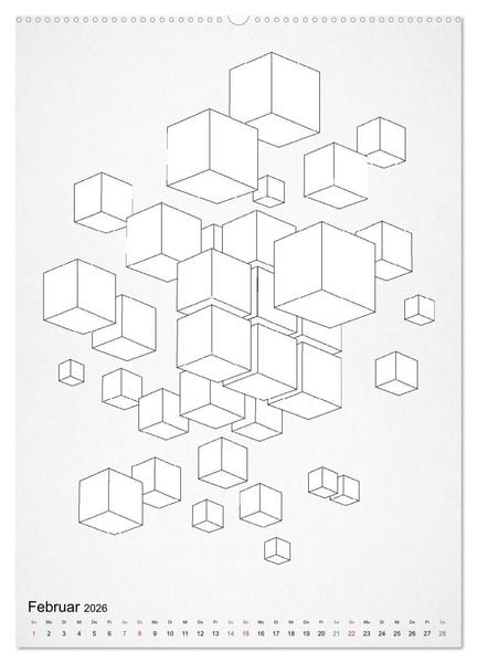 Produktbild: Geometric Graphik Art (Wandkalender 2026 DIN A2 hoch), CALVENDO Monatskalender