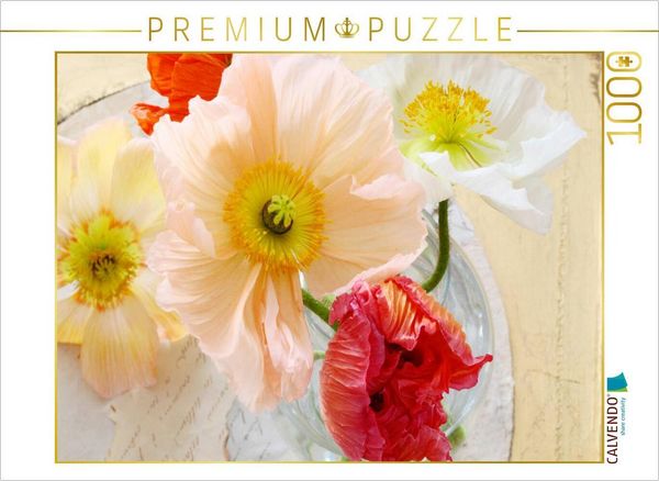 Produktbild: CALVENDO Puzzle Mohnbl&uuml;ten in der Vase | 1000 Teile Lege-Gr&ouml;&szlig;e 64x48cm Foto-Puzzle f&uuml;r gl&uuml;ckliche Stunden