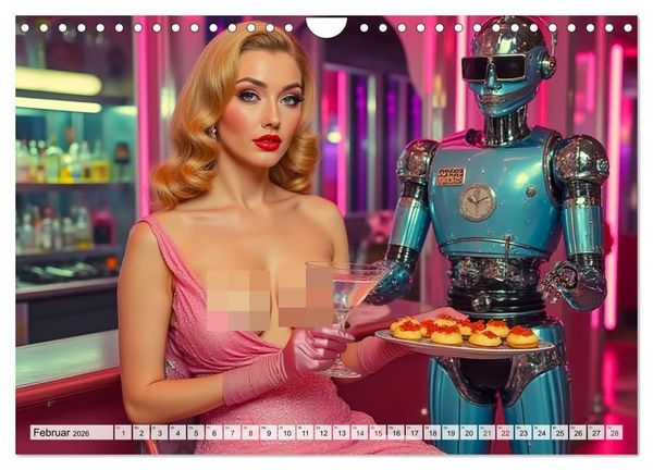 Produktbild: Atomic Beauties &ndash; The Retro Future Calendar (Wandkalender 2026 DIN A4 quer), CALVENDO Monatskalender