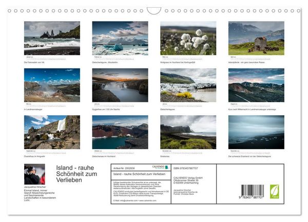 Produktbild: Island - rauhe Sch&ouml;nheit zum Verlieben (Wandkalender 2026 DIN A3 quer), CALVENDO Monatskalender