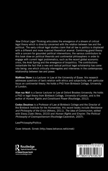 Produktbild: New Critical Legal Thinking