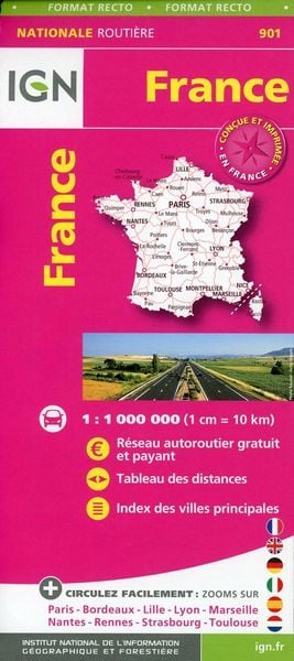 France Routiere Maxi Format 1:1 000 000, Karte von Collectif Ign, IGN Frankreich, 9782758549031