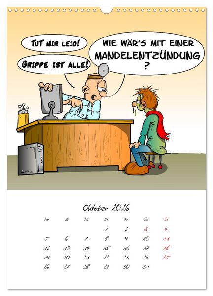 Produktbild: Trumix Cartoons - Gesundheit (Wandkalender 2026 DIN A3 hoch), CALVENDO Monatskalender