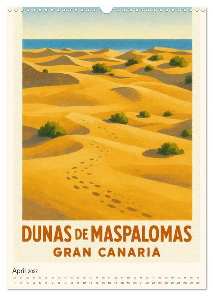 Produktbild: City Poster Gran Canaria (Wandkalender 2027 DIN A3 hoch), CALVENDO Monatskalender