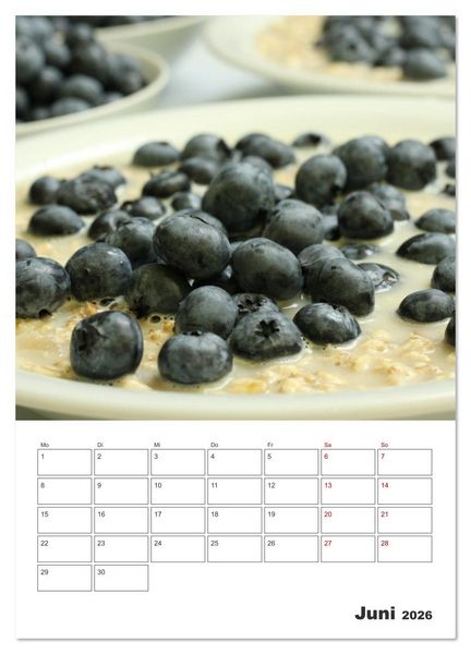 Produktbild: S&uuml;&szlig;e Haferflocken mit Obst (Wandkalender 2026 DIN A2 hoch), CALVENDO Monatskalender