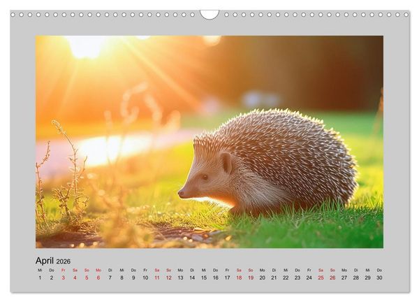 Produktbild: Mein Igel-Kalender (Wandkalender 2026 DIN A3 quer), CALVENDO Monatskalender