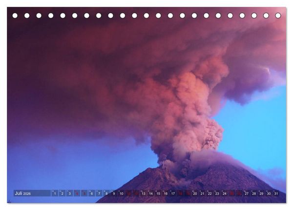 Produktbild: Vulkane - Magma, Lava, Eruptionen (Tischkalender 2026 DIN A5 quer), CALVENDO Monatskalender