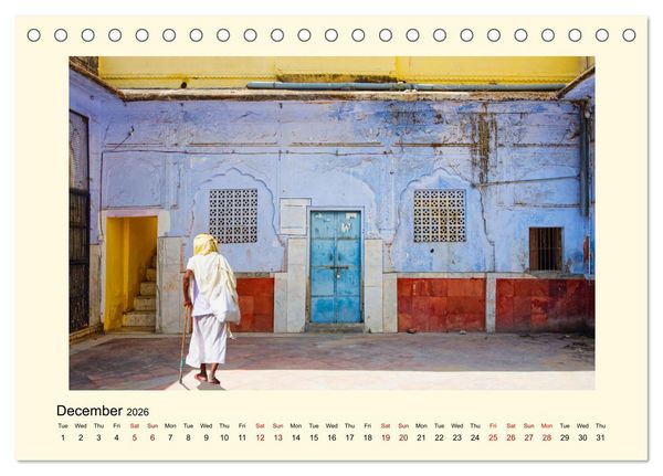 Produktbild: Great impressions of INDIA featuring awesome pictures (Desk Calendar 2026 DIN A5 landscape), CALVENDO 12 Month DeskCalendar