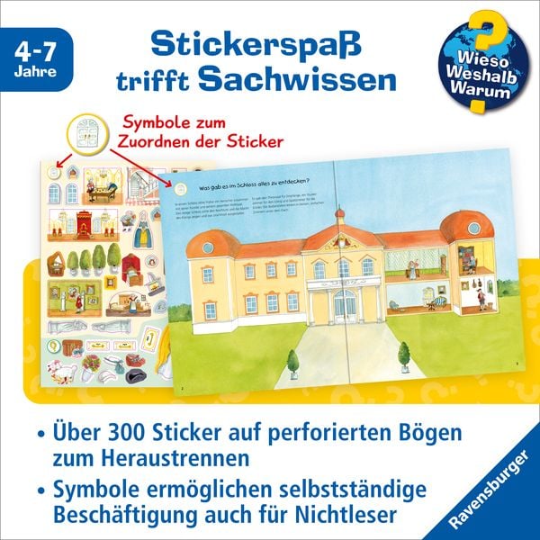 Produktbild: Wieso? Weshalb? Warum? Stickerheft - Prinzessinnen