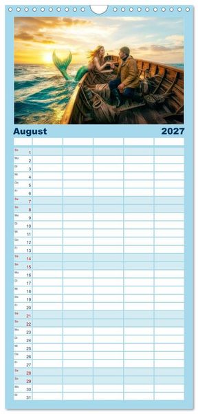 Produktbild: Familienplaner 2027 - Sirenen - die unheimliche Verlockung mit 5 Spalten (Wandkalender, 21 x 45 cm) CALVENDO