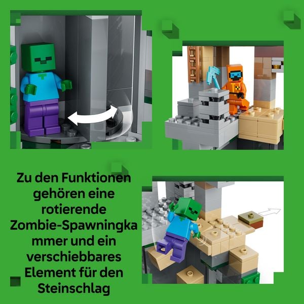 Produktbild: LEGO Minecraft 21587 Zombieverlies, Spielzeug f&uuml;r Kinder ab 8 Jahren