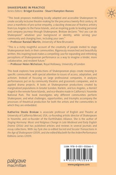 Produktbild: Shakespeare and Community Performance
