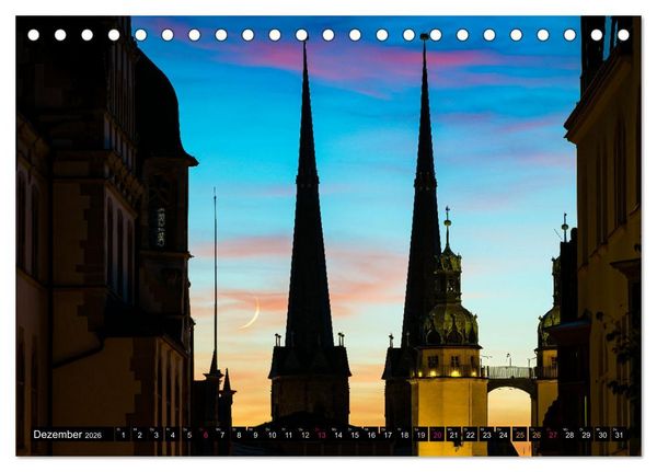 Produktbild: Halle-Luna - Monds&uuml;chtig in Halle-Saale (Tischkalender 2026 DIN A5 quer), CALVENDO Monatskalender