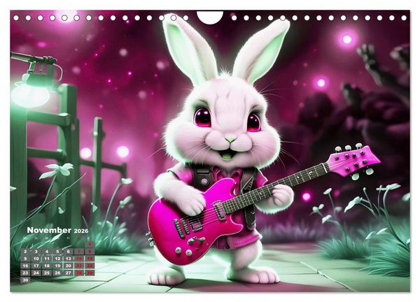 Produktbild: Tierische Gitarristen (Wandkalender 2026 DIN A4 quer), CALVENDO Monatskalender
