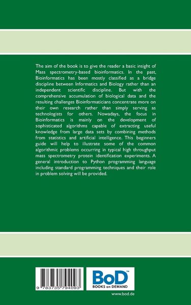 Produktbild: Bioinformatics in Mass Spectrometry